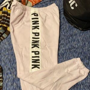 Pink jogger sweat pants
